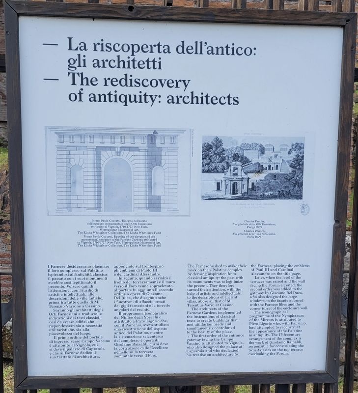 La riscoperta dell'antico: gli architetti / The rediscovery of antiquity: architects Marker image. Click for full size.