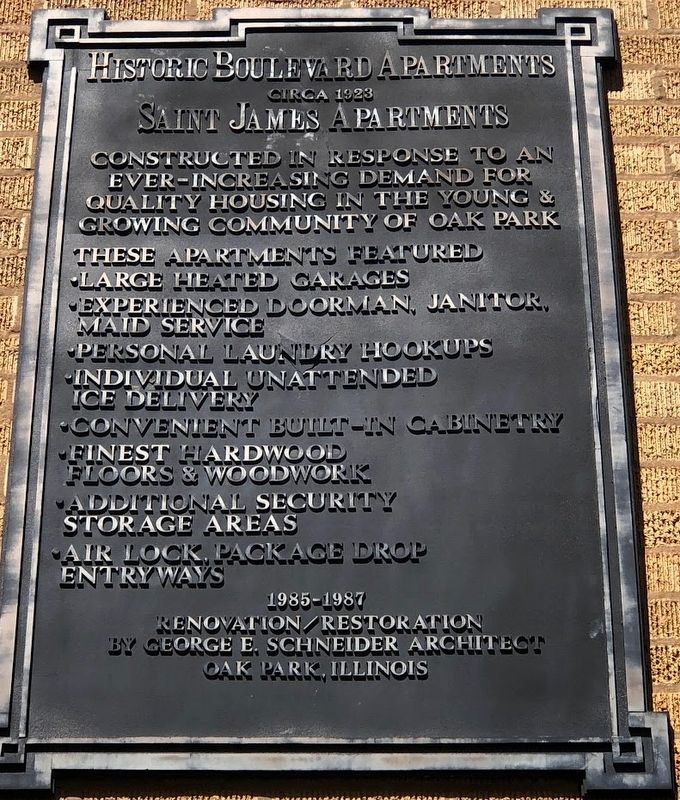 St. James Apartments Marker image. Click for full size.