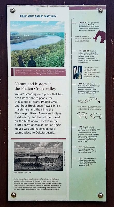 Nature and history in the Phalen Creek valley Marker image. Click for full size.