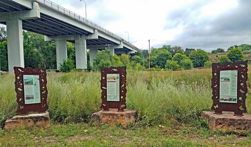 Marker (left) in Bruce Vento Nature Sanctuary image. Click for full size.
