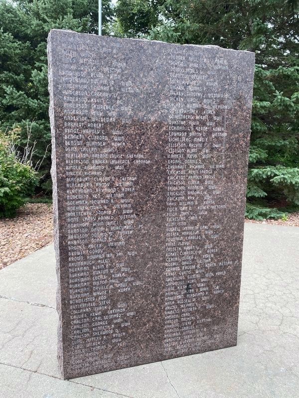 Brandon Veteran's Memorial (far left wall) image. Click for full size.