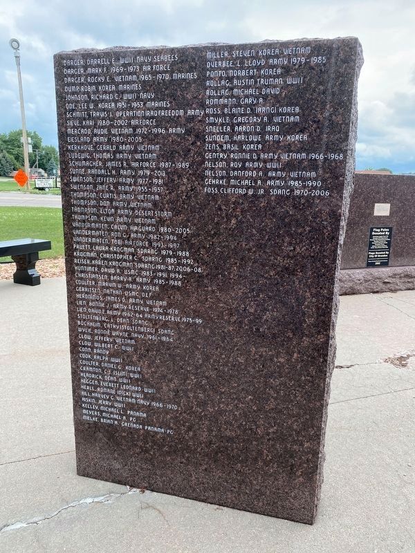 Brandon Veteran's Memorial (far right wall, back) image. Click for full size.