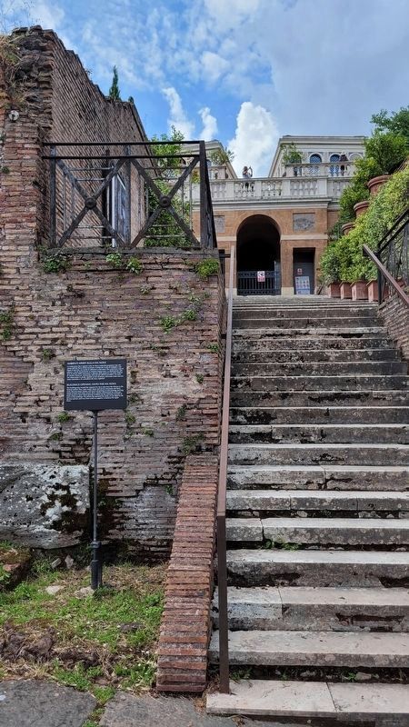 The view of the Marker looking up toward the Farnese Gardens. Click for full size. The view of the Marker looking up toward the Farnese Gardens image. Click for full size.