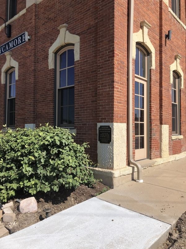 Chicago and Northwestern Depot Marker. Click for full size. Chicago and Northwestern Depot Marker image. Click for full size.
