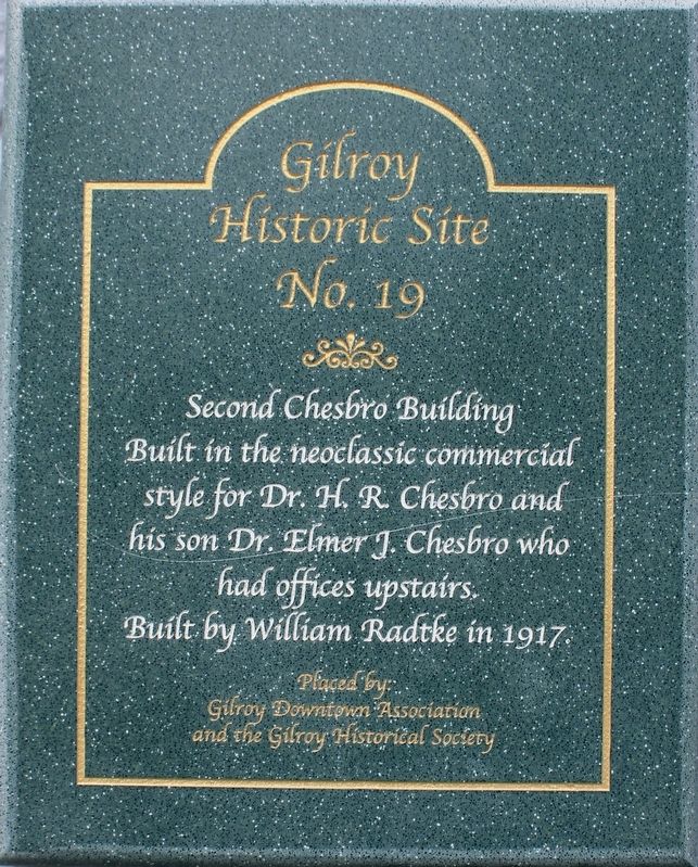 Chesbro Building Marker image. Click for full size.