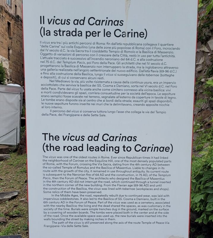Il vicus ad Carinas (la strada per le Carine) / The vicus ad Carinas (the road leading to Carinae) M image. Click for full size.