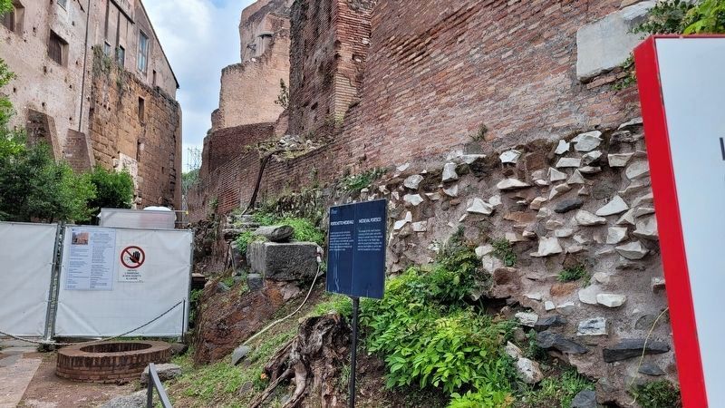 The Medieval Portico Marker is along the west side of the building. Click for full size. The Medieval Portico Marker is along the west side of the building image. Click for full size.