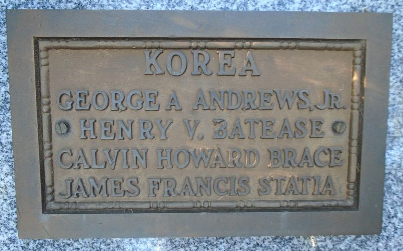 Granville High School Korean War Memorial Marker. Click for full size. Granville High School Korean War Memorial Marker image. Click for full size.