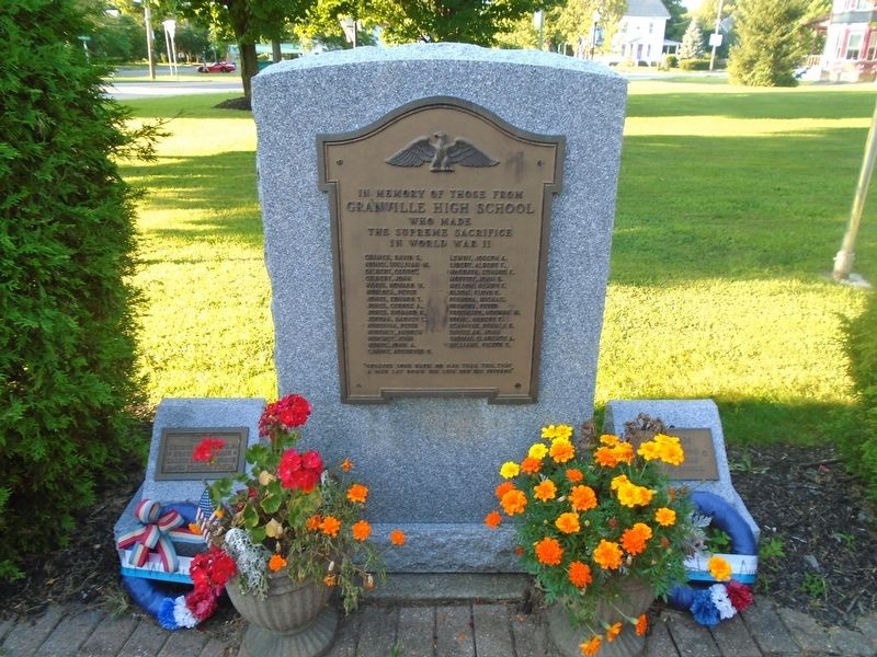 Granville High School War Memorial image. Click for full size.