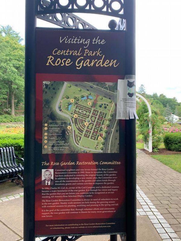 Central Park Rose Garden Marker, Side Two image. Click for full size.