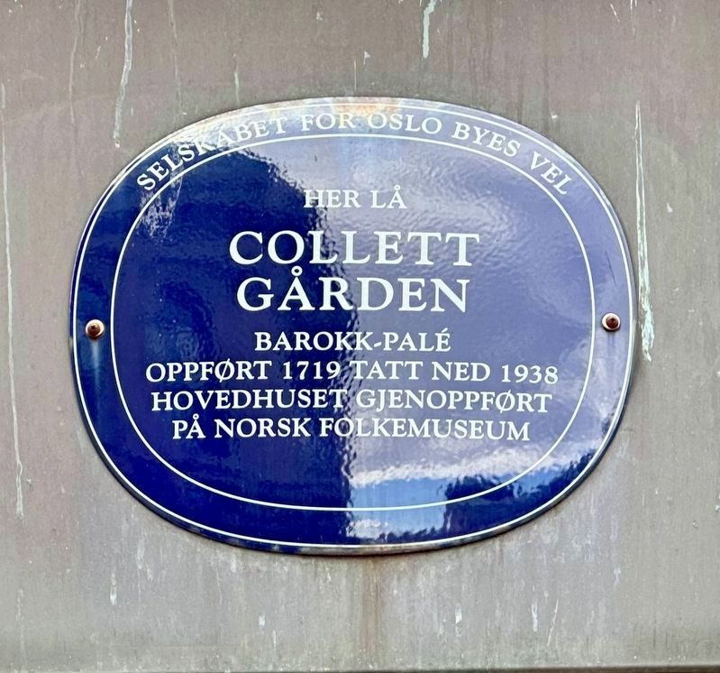 Collettgården / Collett Building Marker. Click for full size. Collettgården / Collett Building Marker image. Click for full size.
