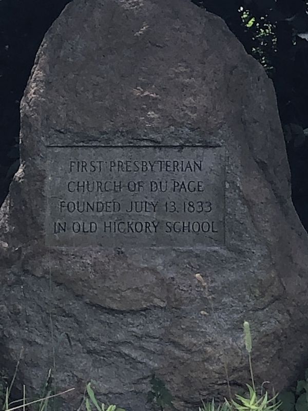First Presbyterian Church of Du Page Marker image. Click for full size.
