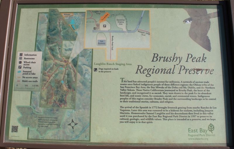 Brushy Peak Regional Preserve Marker. Click for full size. Brushy Peak Regional Preserve Marker image. Click for full size.