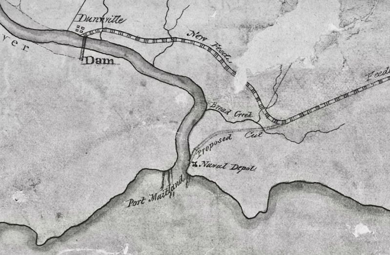 Royal Navy Depot, as shown on a map of the Niagara District, ca 1830. Click for full size. Royal Navy Depot, as shown on a map of the Niagara District, ca 1830 image. Click for full size.