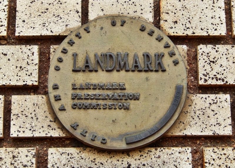 City and County of Denver Landmark Plaque image. Click for full size.