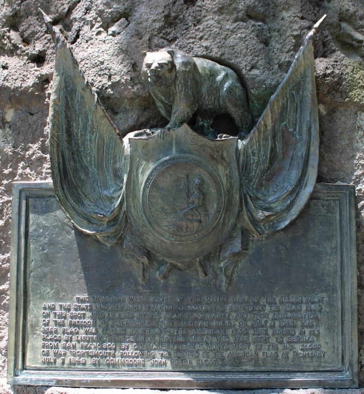 Raising of the Bear Flag Marker. Click for full size. Raising of the Bear Flag Marker image. Click for full size.