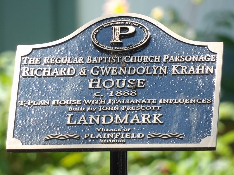 The Regular Baptist Church Parsonage Marker image. Click for full size.