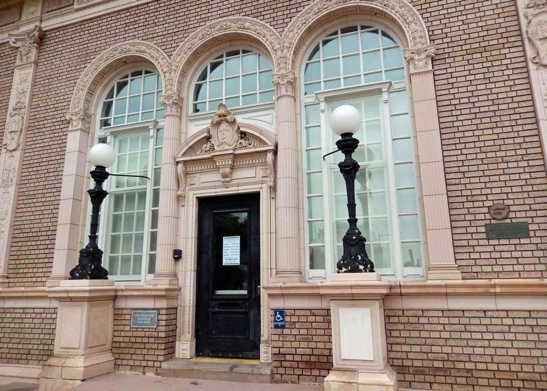 Roger W. Woodbury Branch Denver Public Library<br>(<i>east entrance</i>). Click for full size. Roger W. Woodbury Branch Denver Public Library<br>(<i>east entrance</i>) image. Click for full size.