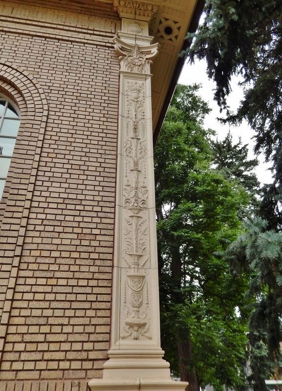 Roger W. Woodbury Branch - Denver Public Library (<i>southwest column detail</i>). Click for full size. Roger W. Woodbury Branch - Denver Public Library (<i>southwest column detail</i>) image. Click for full size.