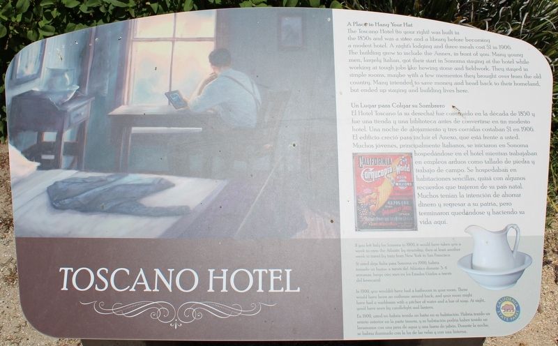 Toscano Hotel Marker. Click for full size. Toscano Hotel Marker image. Click for full size.