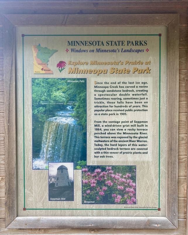 Minnesota State Parks Marker image. Click for full size.