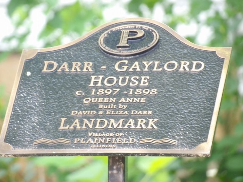 Darr-Gaylord House Marker image. Click for full size.