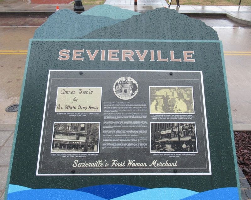Sevierville's First Woman Merchant Marker. Click for full size. Sevierville's First Woman Merchant Marker image. Click for full size.