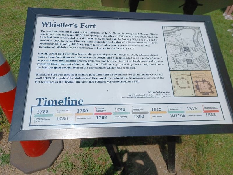 Whistler's Fort Marker image. Click for full size.
