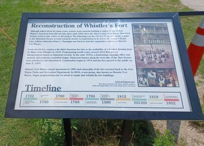 Reconstruction of Whistler's Fort Marker. Click for full size. Reconstruction of Whistler's Fort Marker image. Click for full size.