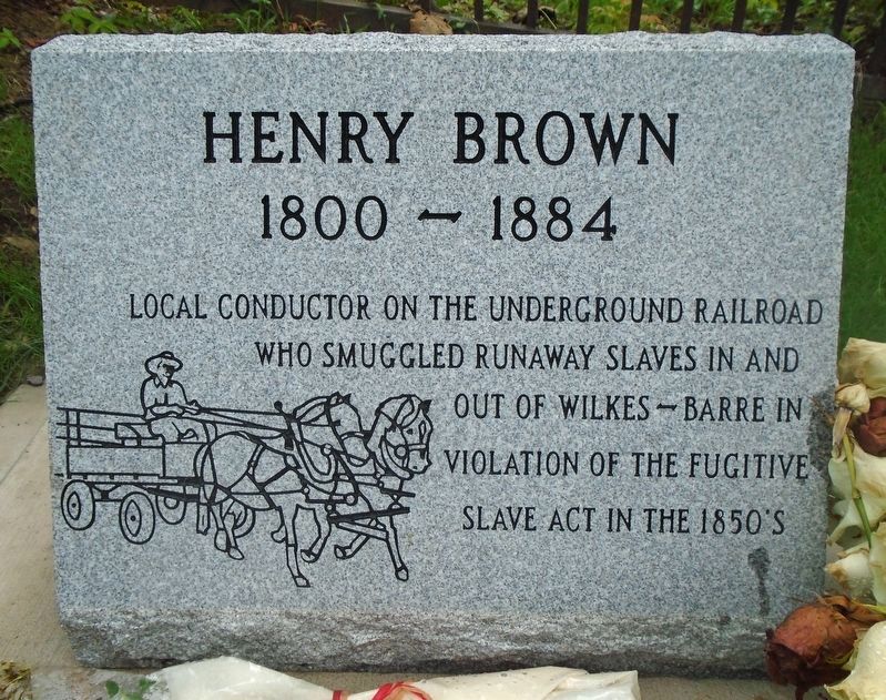 Henry Brown Grave Marker. Click for full size. Henry Brown Grave Marker image. Click for full size.