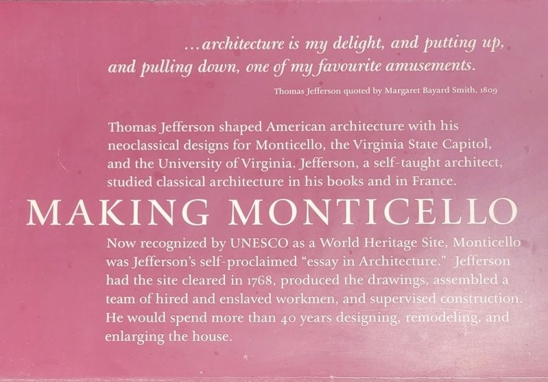 Making Monticello Marker image. Click for full size.
