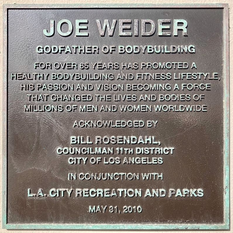 Joe Weider Marker image. Click for full size.
