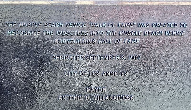 Muscle Beach Walk of Fame Marker image. Click for full size.