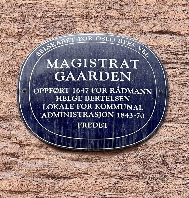 Magistratgaarden / Magistrate’s Building Marker. Click for full size. Magistratgaarden / Magistrate’s Building Marker image. Click for full size.
