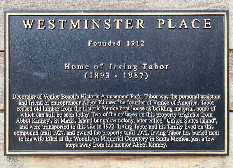 Westminster Place Marker image. Click for full size.