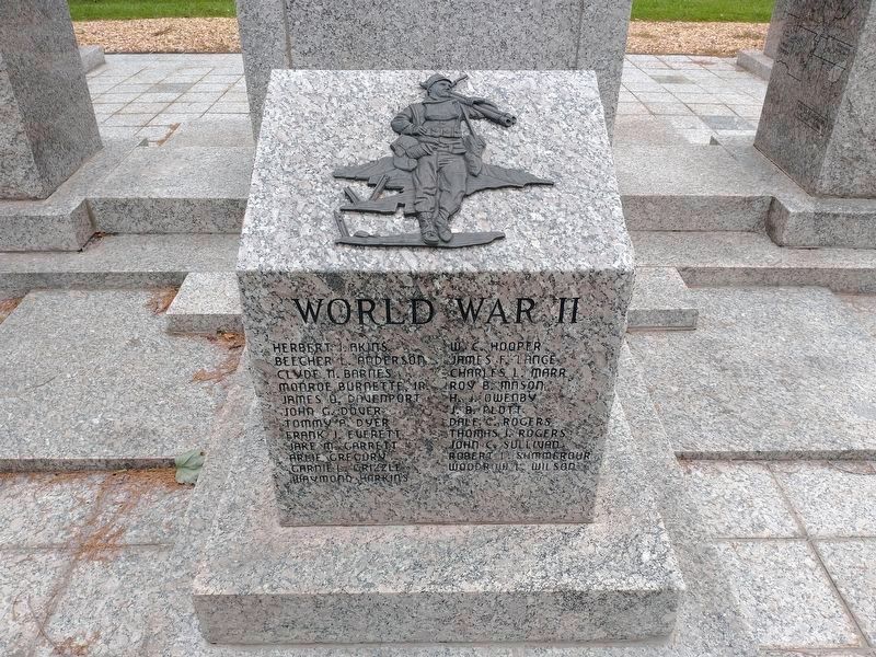 Union County War Memorial - World War II. Click for full size. Union County War Memorial - World War II image. Click for full size.
