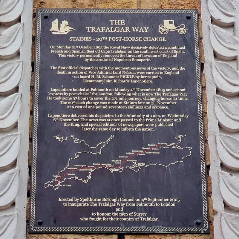 The Trafalgar Way Marker, Main. Click for full size. The Trafalgar Way Marker, Main image. Click for full size.