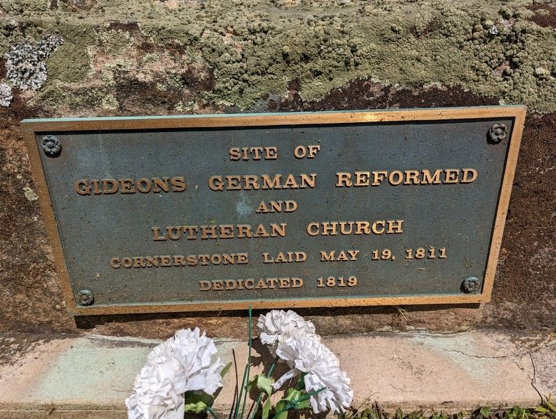 Site of Gideons German Reformed and Lutheran Church Marker image. Click for full size.