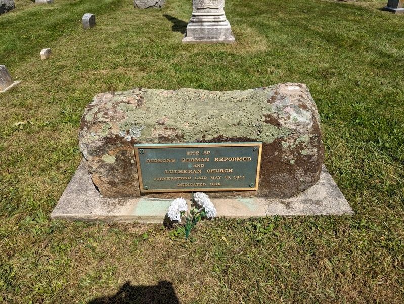 Site of Gideons German Reformed and Lutheran Church Marker image. Click for full size.