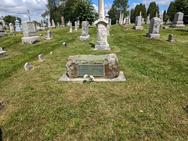 Site of Gideons German Reformed and Lutheran Church Marker image. Click for full size.