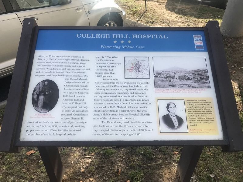 College Hill Hospital Marker image. Click for full size.