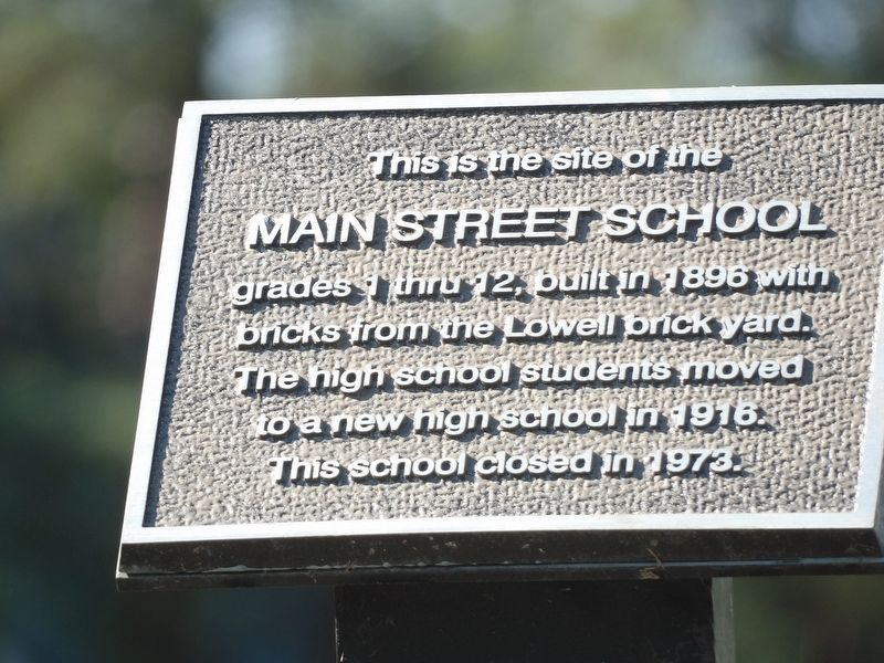 Main Street School Marker image. Click for full size.