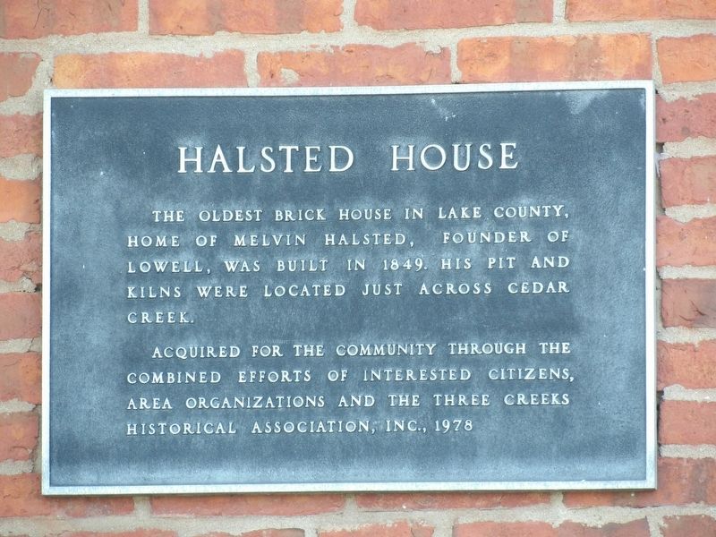 Halsted House Marker. Click for full size. Halsted House Marker image. Click for full size.