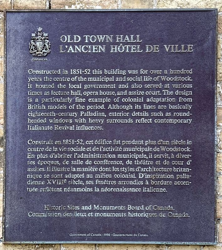 Old Town Hall/ Lancien Htel de Ville Marker image. Click for full size.