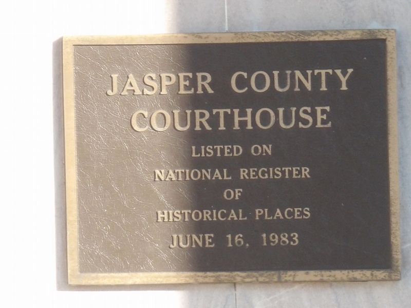 Jasper County Courthouse Marker image. Click for full size.