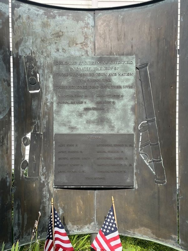 Korean War and Vietnam plaque image. Click for full size.