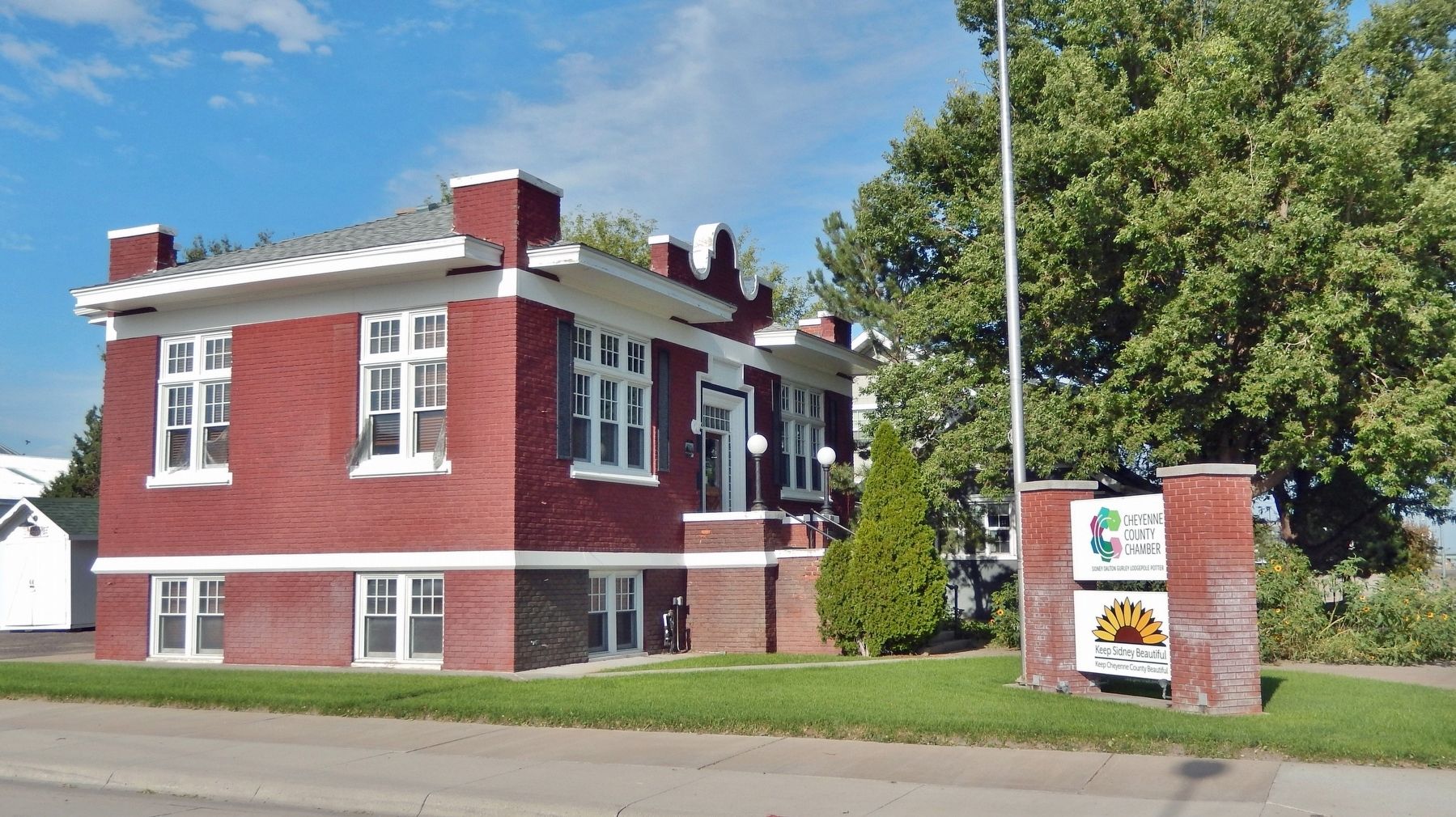 Sidney Carnegie Library (<i>southwest elevation</i>) image. Click for full size.