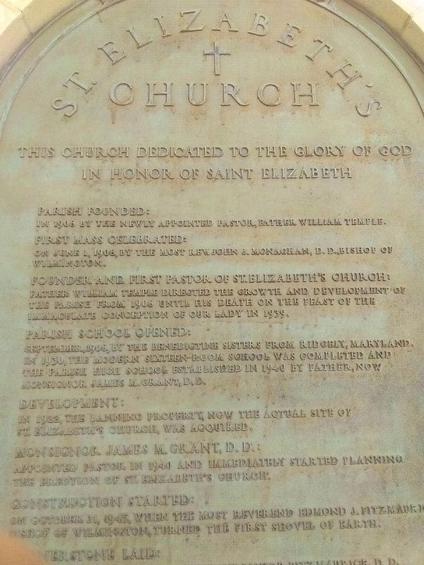 St. Elizabeth’s Church Marker. Click for full size. St. Elizabeth’s Church Marker image. Click for full size.
