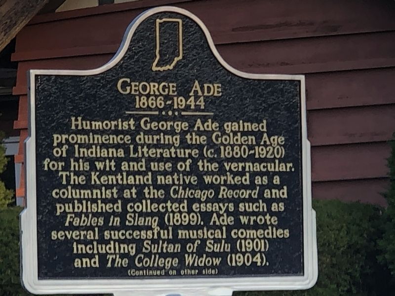 George Ade Marker, Side One image. Click for full size.