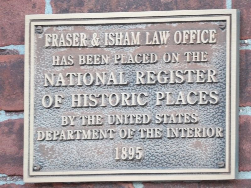 Fraser & Isham Law Office Marker image. Click for full size.